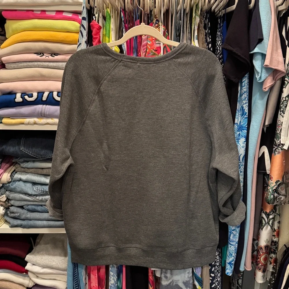 Grayson Threads Gray and White Crewneck Sweater